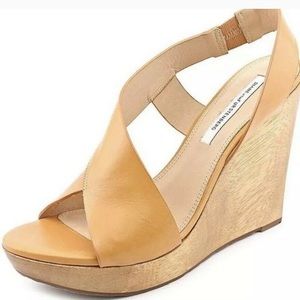 Diane von furstenberg Sunny Wedge Leather Sandal